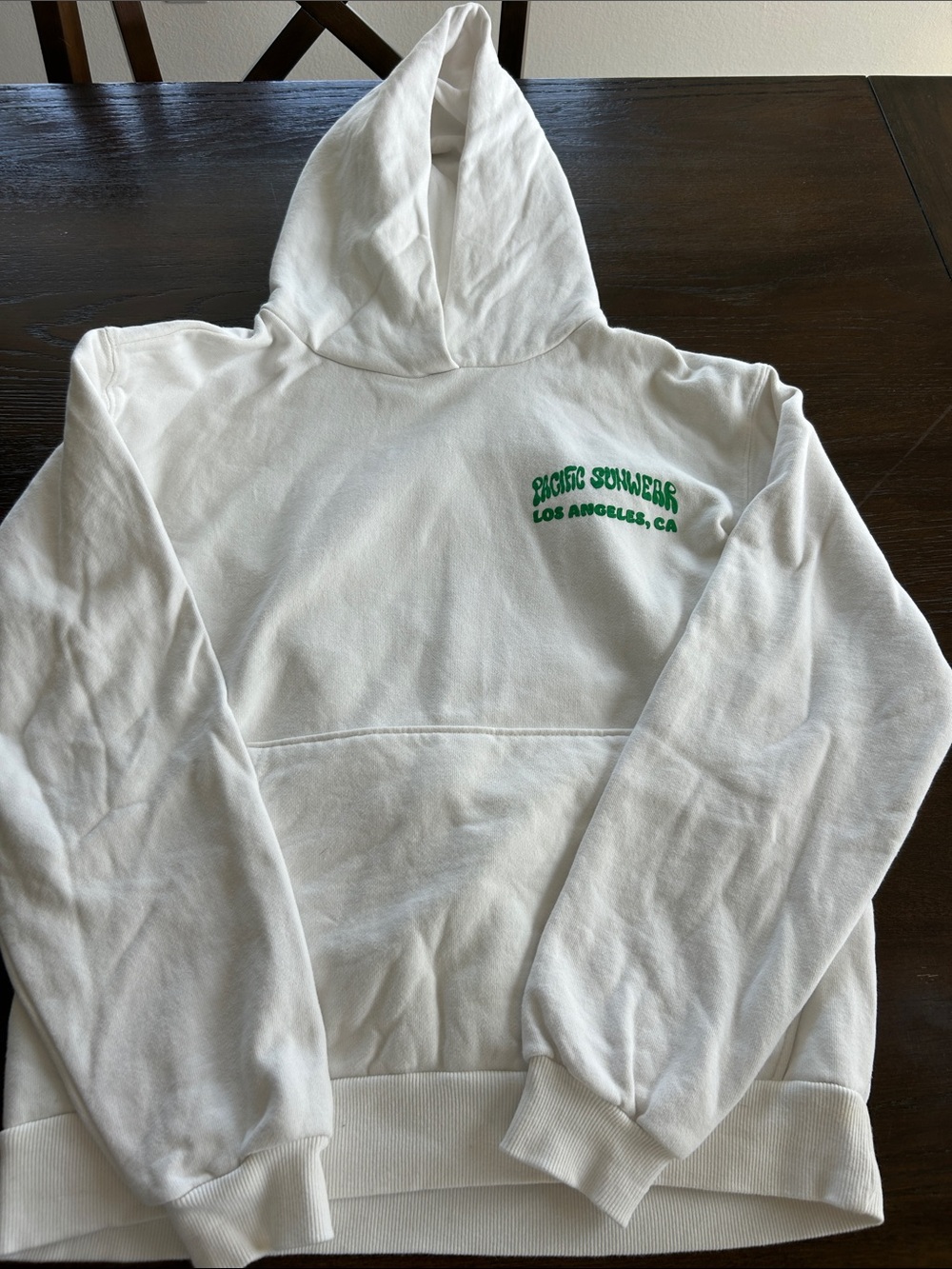 PacSun White Pullover Hoodie with puff design